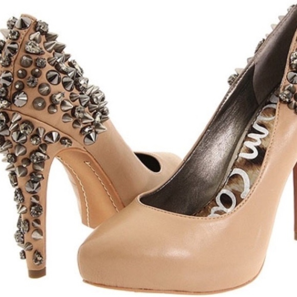 Sam Edelman ‘Roza Nude’ studded heels - size 7.5